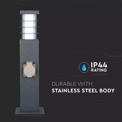 Λάμπα εξωτερικού χώρου με πρίζες SCHUKO 1xE27/13W/230V IP44