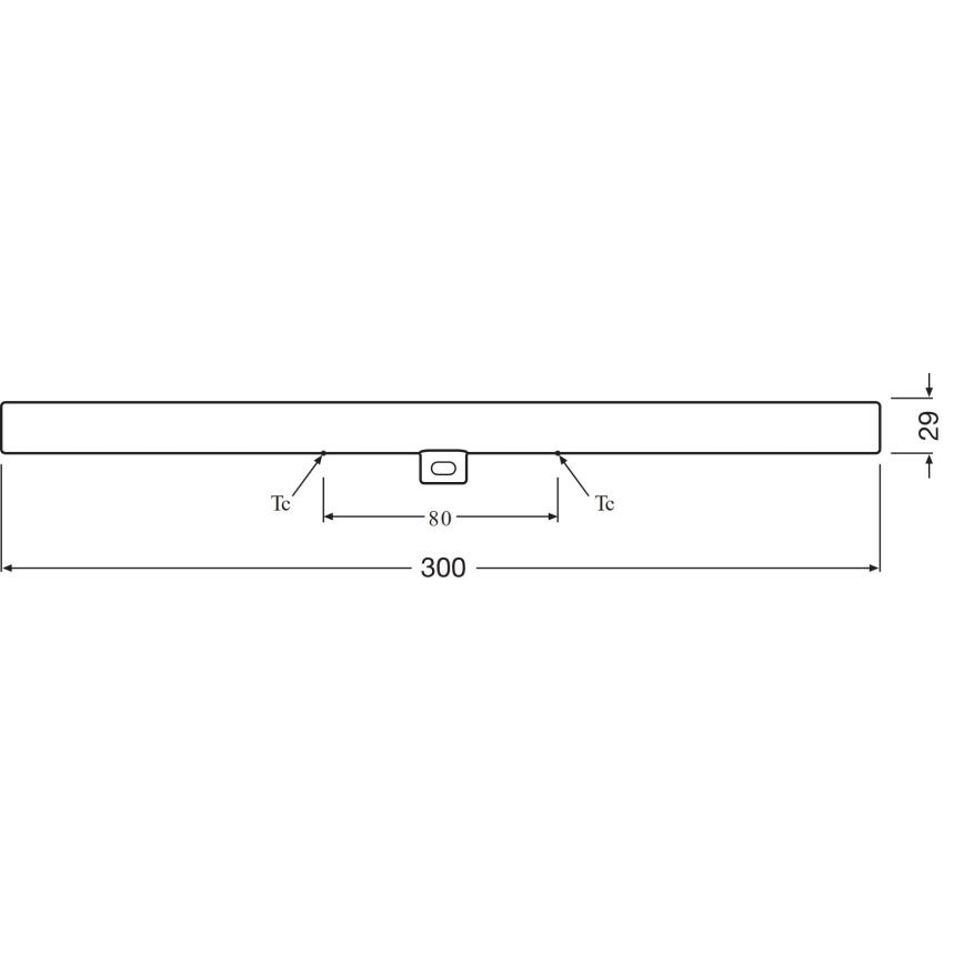 Λάμπα σωληνωτή LED S14d/3,5W/230V 2700K 30 cm - Osram