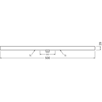 Λάμπα σωληνωτή LED S14d/6W/230V 2700K 50 cm - Osram