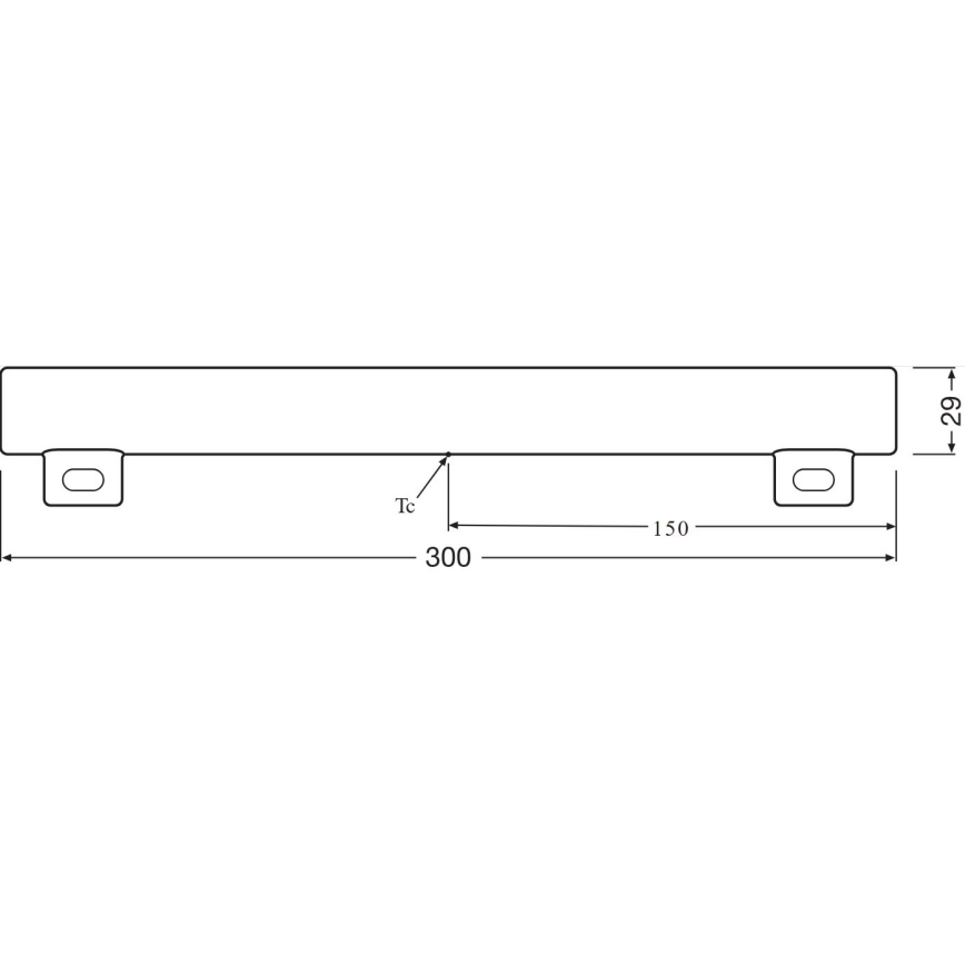 Λάμπα σωληνωτή LED S14s/3,5W/230V 2700K 30 cm - Osram