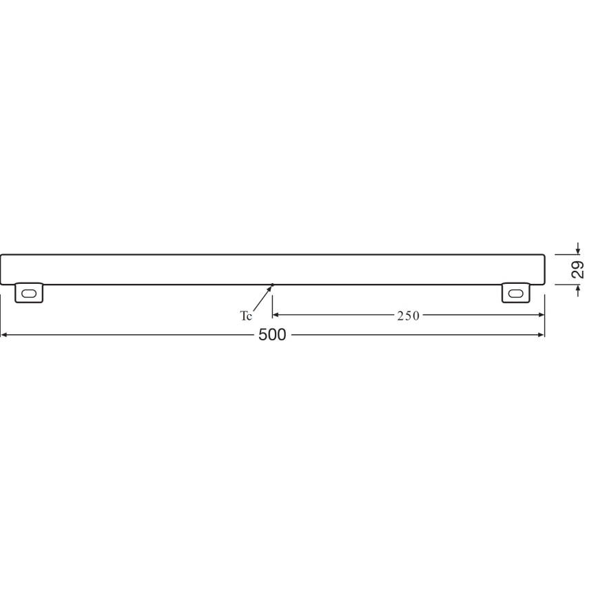 Λάμπα σωληνωτή LED S14s/6W/230V 2700K 50 cm - Osram