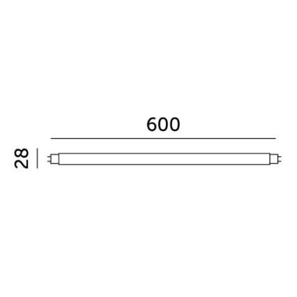 Λάμπα σωληνωτή LED T8 G13/9W/230V 4000K 60 cm