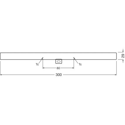 Λάμπα σωληνωτή φθορισμού LED Dimmable S14d/3W/230V 2700K 30 cm CRI 90 - Osram