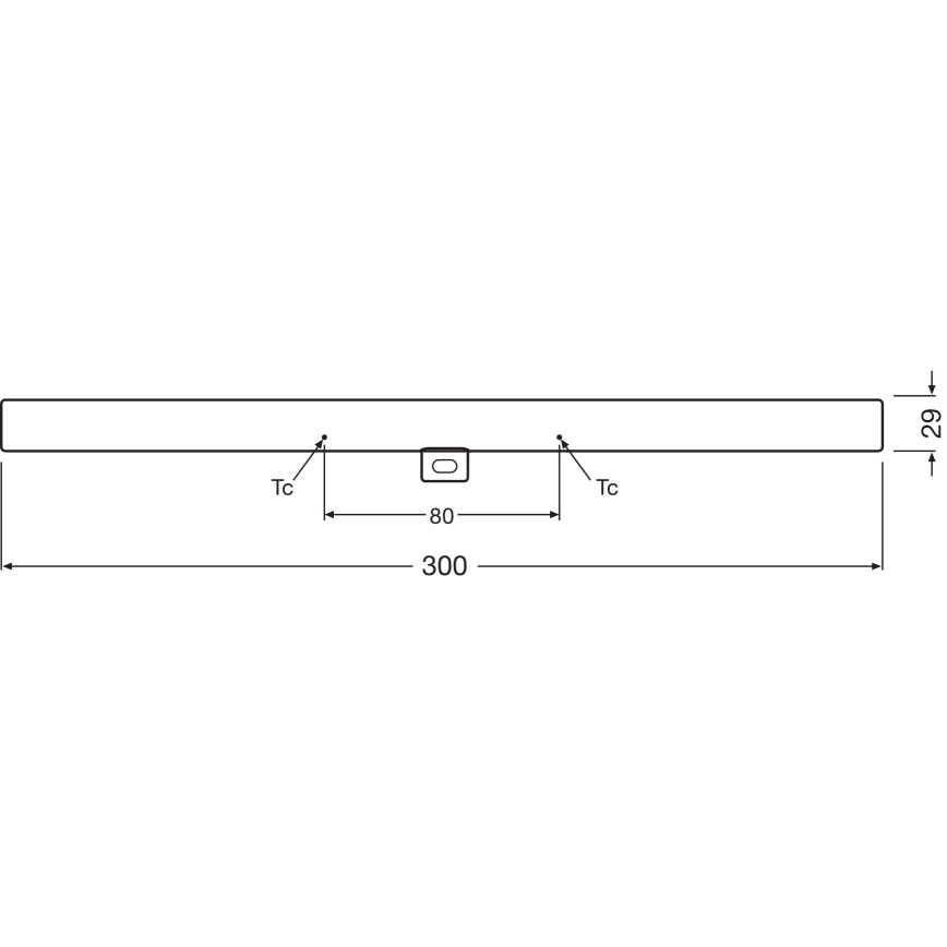 Λάμπα σωληνωτή φθορισμού LED Dimmable S14d/3W/230V 2700K 30 cm CRI 90 - Osram