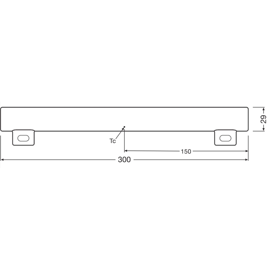Λάμπα σωληνωτή φθορισμού LED Dimmable S14s/3W/230V 2700K 30 cm CRI 90 - Osram