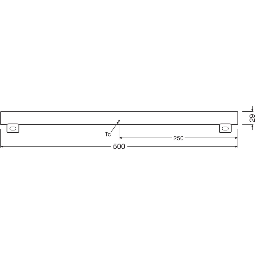 Λάμπα σωληνωτή φθορισμού LED Dimmable S14s/4,7W/230V 2700K 50 cm CRI 90 - Osram
