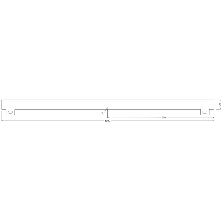 Λάμπα σωληνωτή φθορισμού LED Dimmable S14s/9,9W/230V 2700K 100 cm CRI 90 - Osram