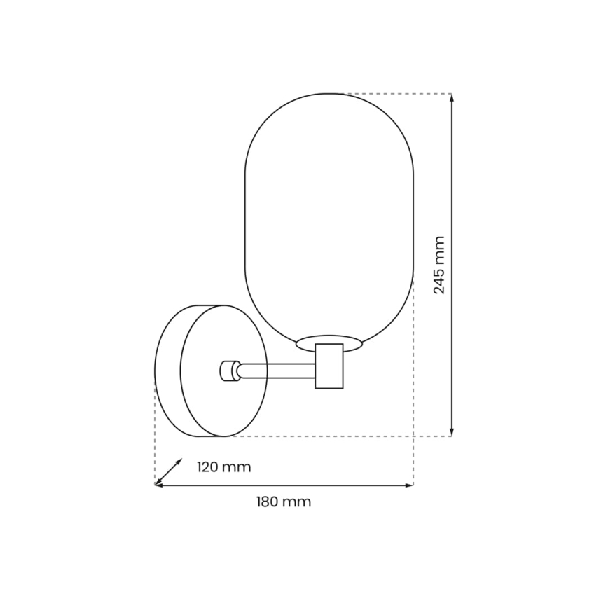 Λάμπα τοίχου ALIAS 1xG9/8W/230V μαύρο/γκρι