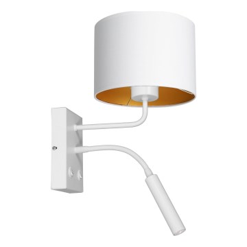 Λάμπα τοίχου ARDEN 1xE27/60W+1xG9/8W/230V λευκό/χρυσό