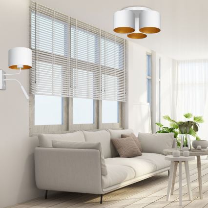Λάμπα τοίχου ARDEN 1xE27/60W+1xG9/8W/230V λευκό/χρυσό