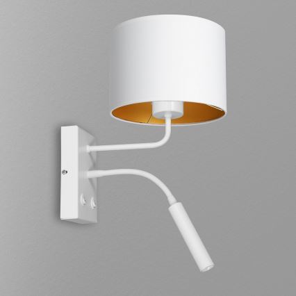 Λάμπα τοίχου ARDEN 1xE27/60W+1xG9/8W/230V λευκό/χρυσό