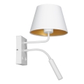 Λάμπα τοίχου ARDEN 1xE27/60W+1xG9/8W/230V λευκό/χρυσό