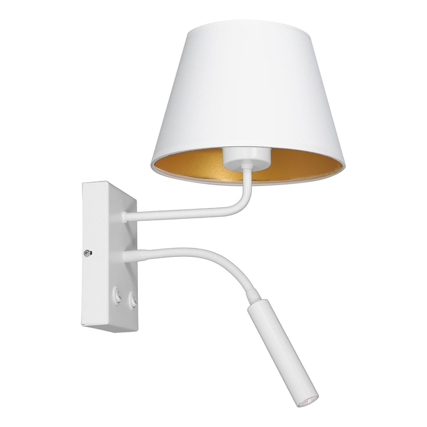 Λάμπα τοίχου ARDEN 1xE27/60W+1xG9/8W/230V λευκό/χρυσό