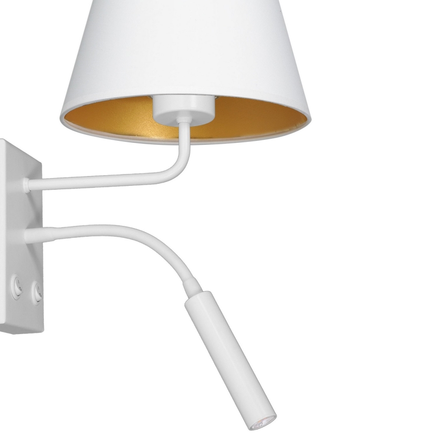 Λάμπα τοίχου ARDEN 1xE27/60W+1xG9/8W/230V λευκό/χρυσό