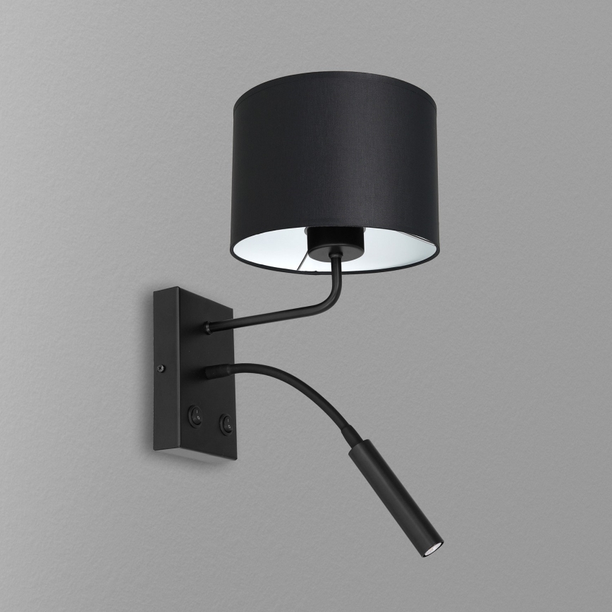 Λάμπα τοίχου ARDEN 1xE27/60W+1xG9/8W/230V μαύρο/λευκό