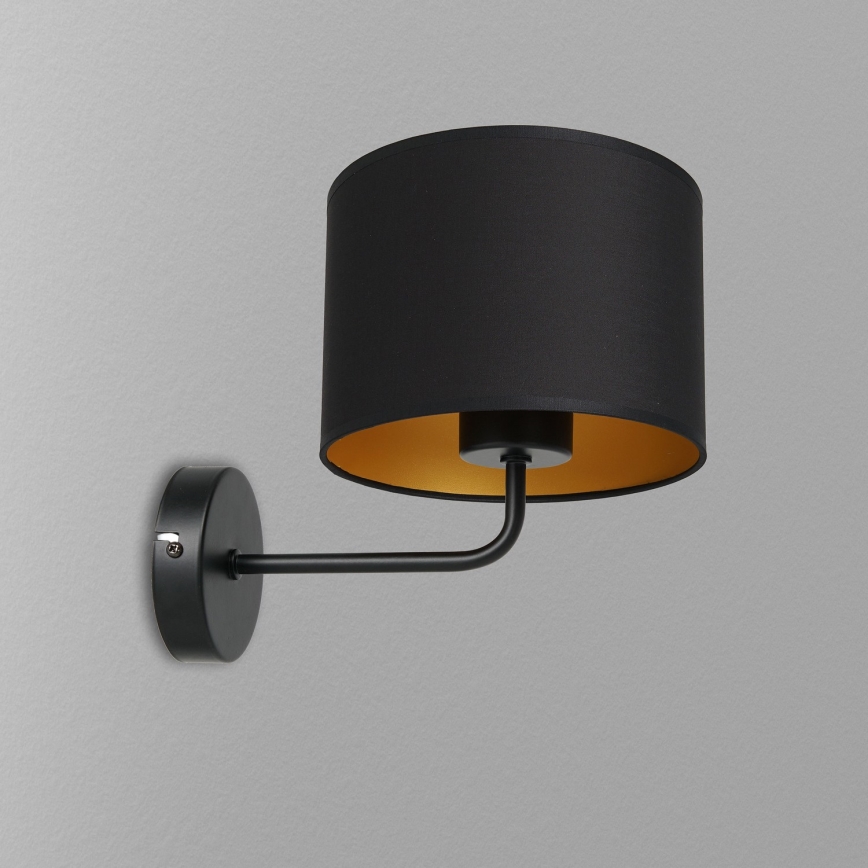 Λάμπα τοίχου ARDEN 1xE27/60W/230V μαύρο/χρυσό
