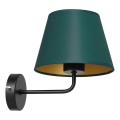 Λάμπα τοίχου ARDEN 1xE27/60W/230V πράσινο/χρυσό