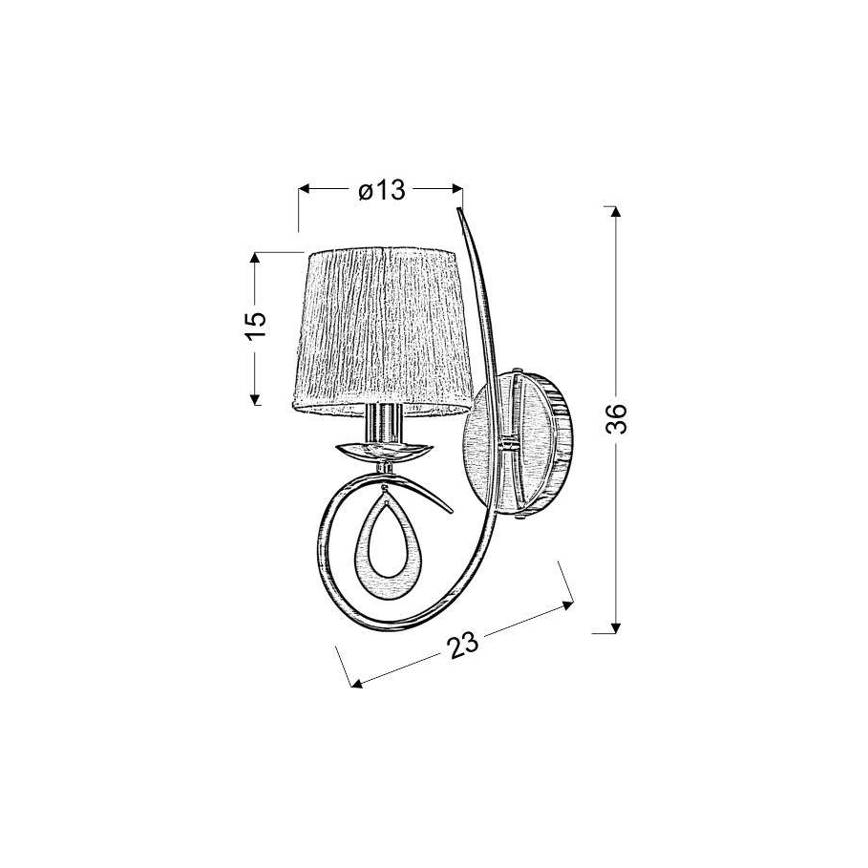 Λάμπα τοίχου ARNIKA 1xE14/40W/230V γυαλιστερό χρώμιο/λευκό