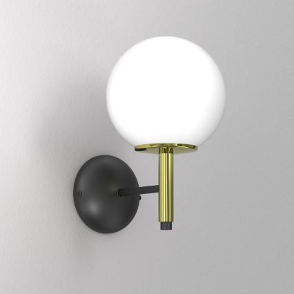 Λάμπα τοίχου AWINION 1xE27/15W/230V λευκό/χρυσό/μαύρο