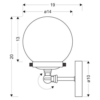 Λάμπα τοίχου BALLET 1xE27/40W/230V ματ χρώμιο