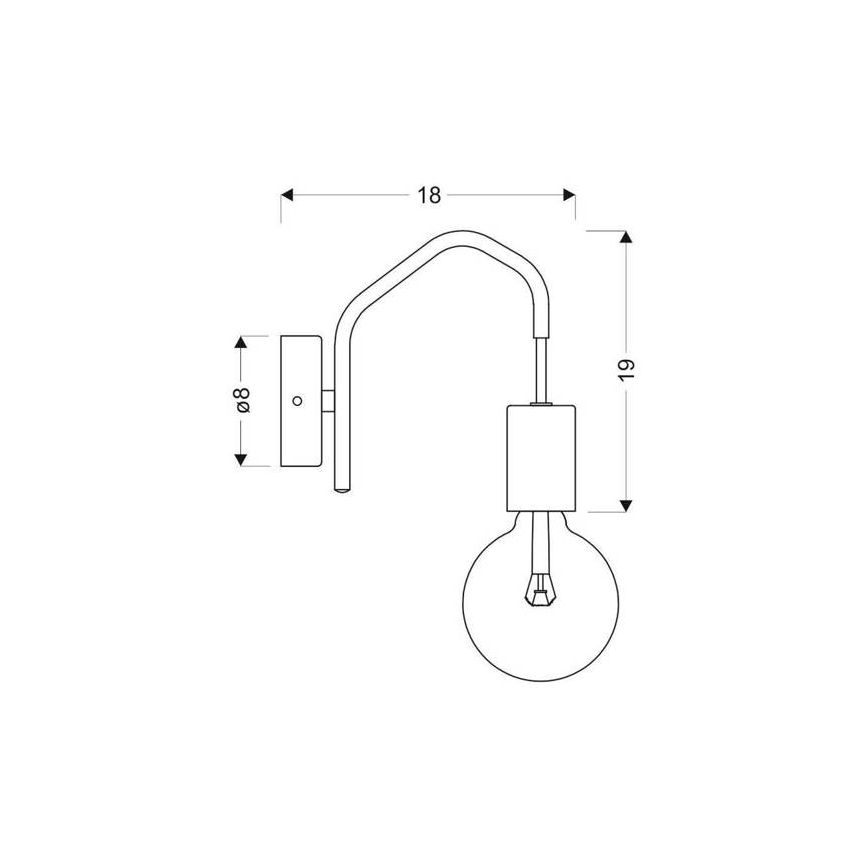 Λάμπα τοίχου BASSO 1xE27/40W/230V μαύρο