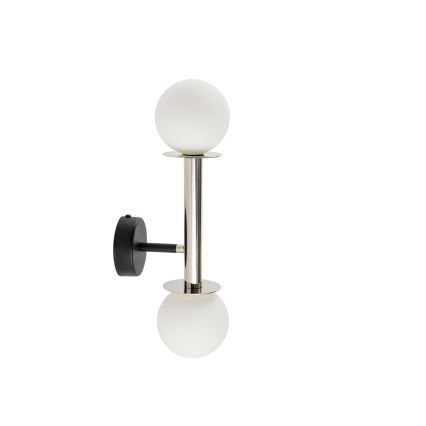 Λάμπα τοίχου DAISY 2xG9/12W/230V γυαλιστερό χρώμιο/μαύρο/λευκό