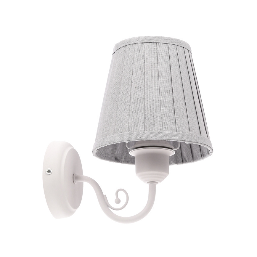 Λάμπα τοίχου FIREZ 1xE27/40W/230V λευκό/γκρι