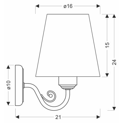 Λάμπα τοίχου FIREZ 1xE27/40W/230V λευκό/γκρι