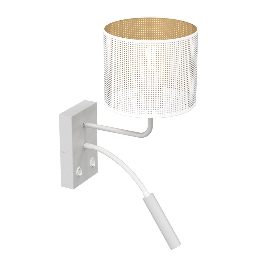 Λάμπα τοίχου LOFT SHADE 1xE27/60W+1xG9/8W/230V λευκό/χρυσαφί