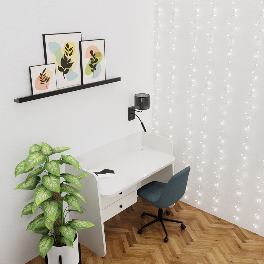 Λάμπα τοίχου LOFT SHADE 1xE27/60W+1xG9/8W/230V μαύρο