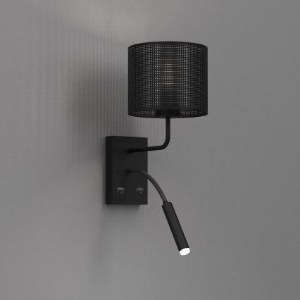 Λάμπα τοίχου LOFT SHADE 1xE27/60W+1xG9/8W/230V μαύρο