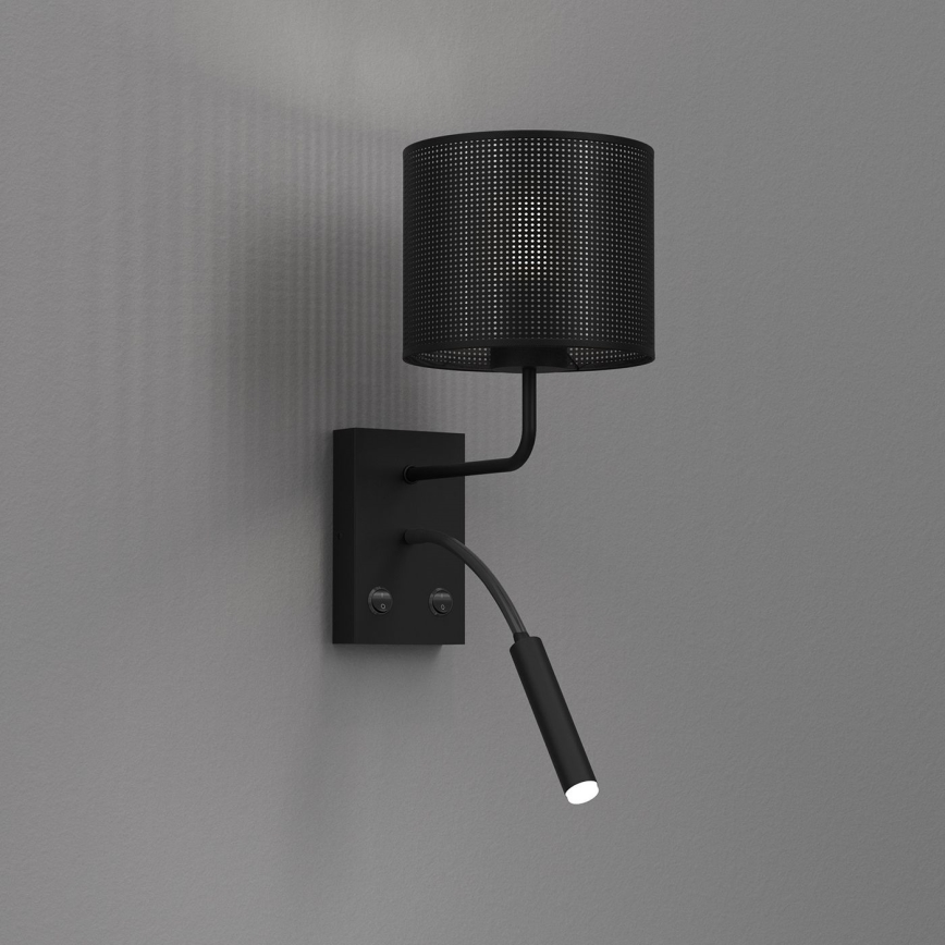 Λάμπα τοίχου LOFT SHADE 1xE27/60W+1xG9/8W/230V μαύρο