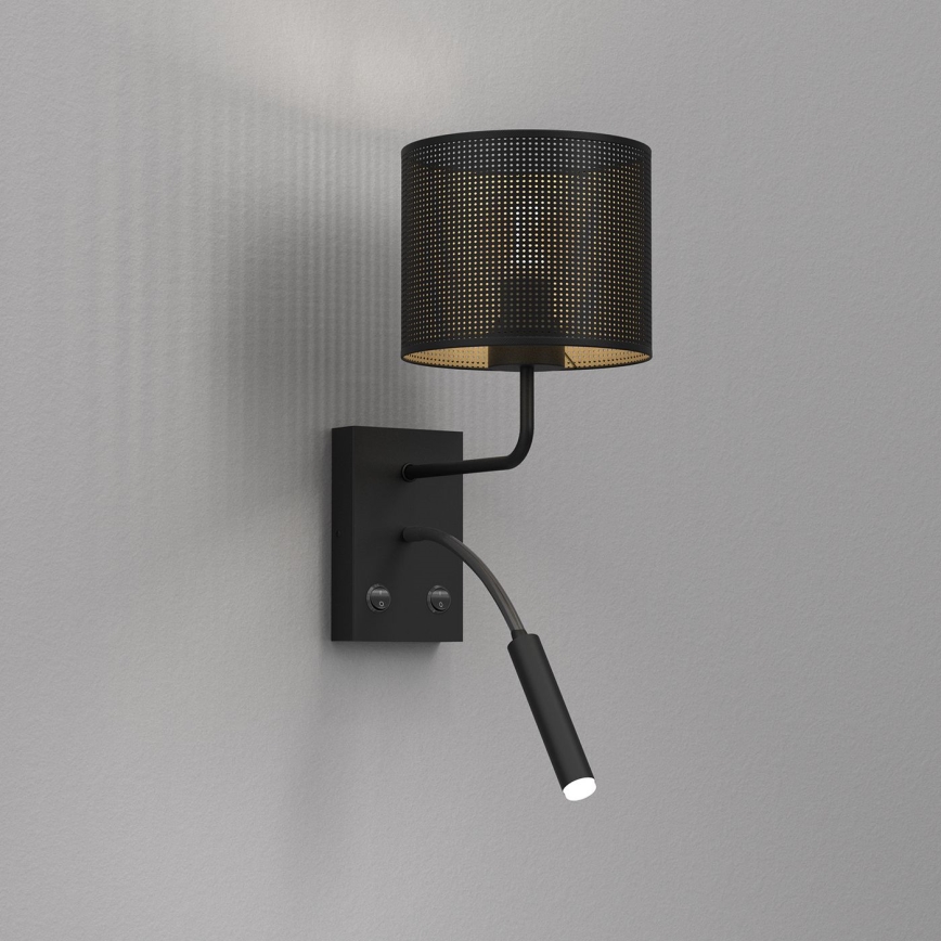 Λάμπα τοίχου LOFT SHADE 1xE27/60W+1xG9/8W/230V μαύρο/χρυσαφί