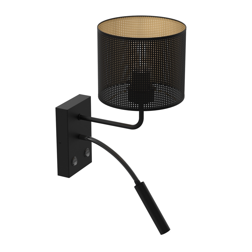 Λάμπα τοίχου LOFT SHADE 1xE27/60W+1xG9/8W/230V μαύρο/χρυσαφί