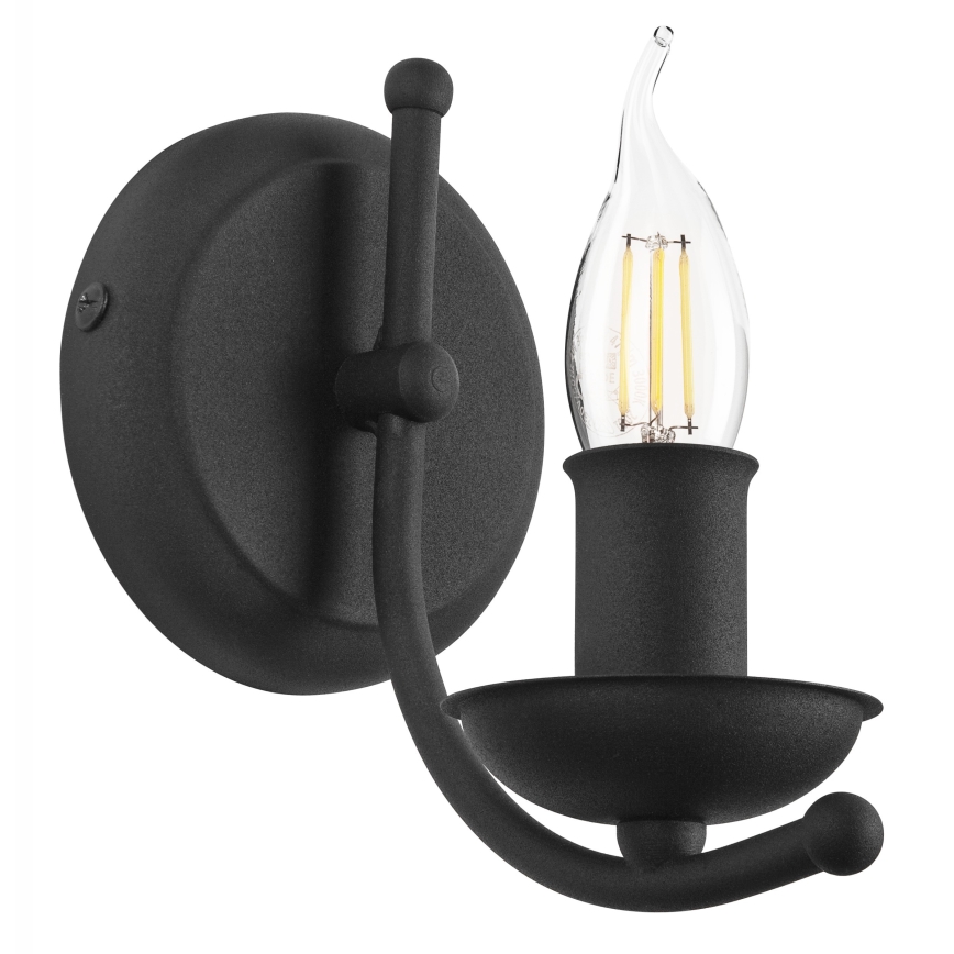 Λάμπα τοίχου LUCY 1xE14/60W/230V μαύρο