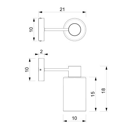 Λάμπα τοίχου MADERA 1xE27/60W/230V λευκό/ξύλο