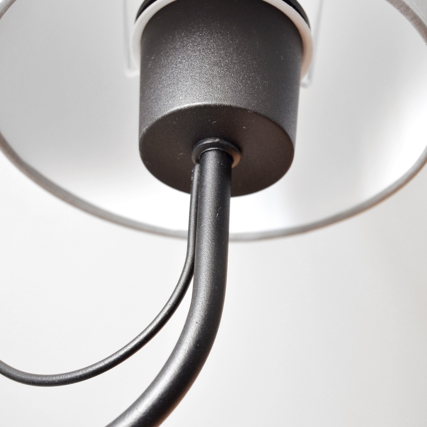 Λάμπα τοίχου MALBO 1xE27/15W/230V γκρι/μαύρο
