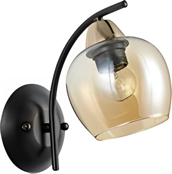 Λάμπα τοίχου MERRA 1xE27/40W/230V μαύρο/μπεζ