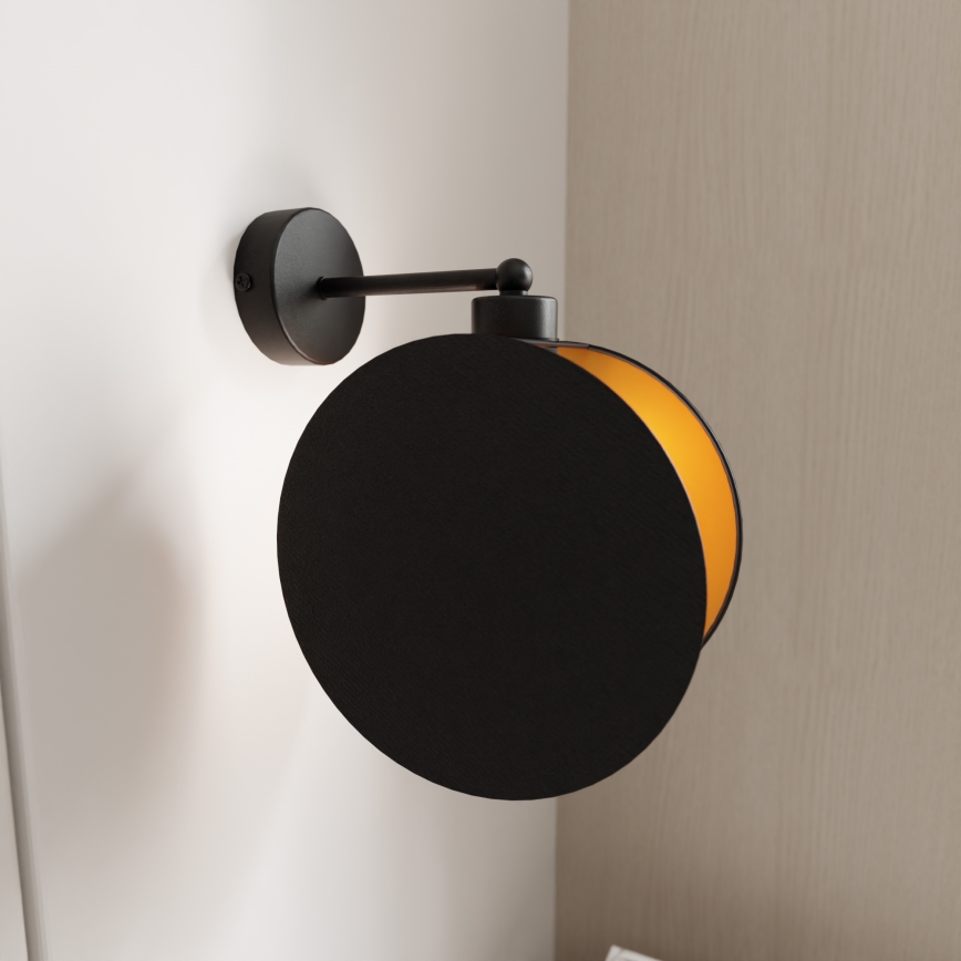 Λάμπα τοίχου MOTIF 1xE27/15W/230V μαύρο