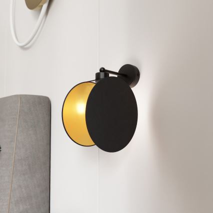 Λάμπα τοίχου MOTIF 1xE27/15W/230V μαύρο