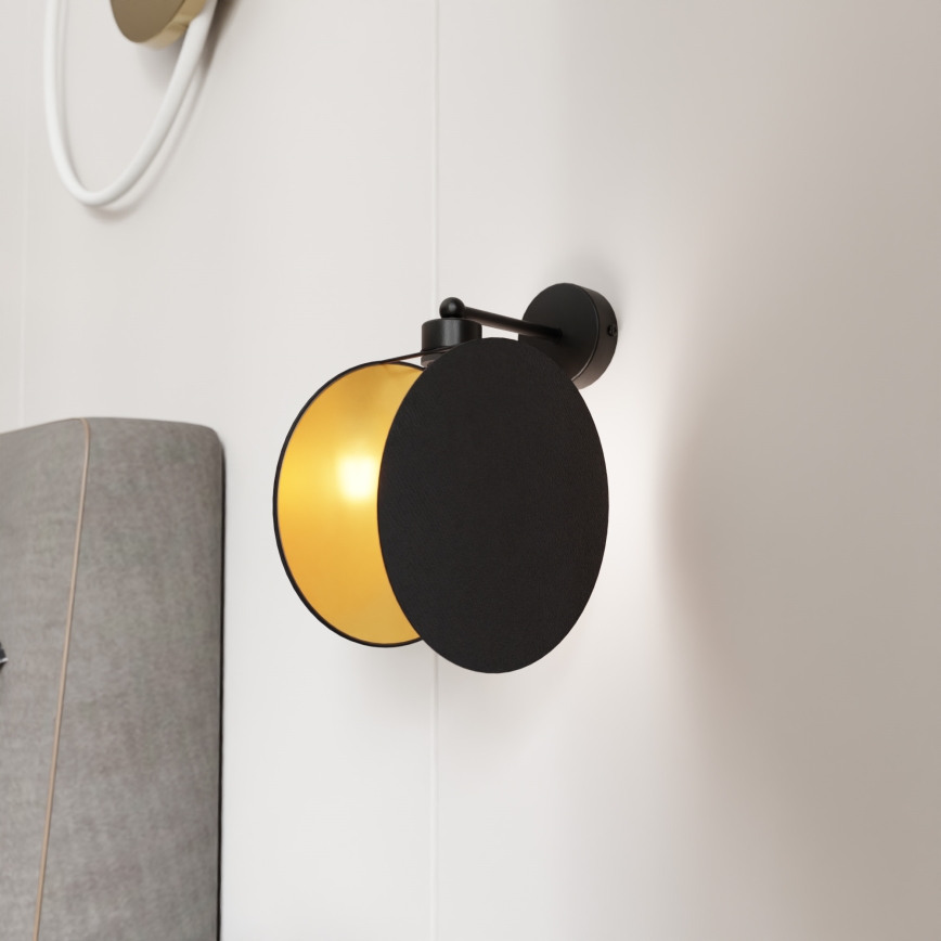 Λάμπα τοίχου MOTIF 1xE27/15W/230V μαύρο