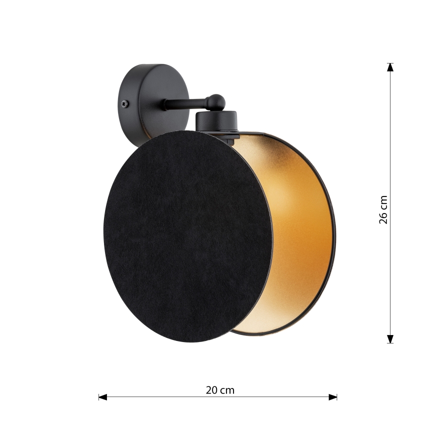 Λάμπα τοίχου MOTIF 1xE27/15W/230V μαύρο