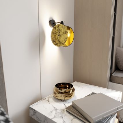 Λάμπα τοίχου MOTIF 1xE27/15W/230V χρυσαφί