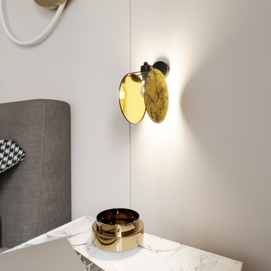 Λάμπα τοίχου MOTIF 1xE27/15W/230V χρυσαφί