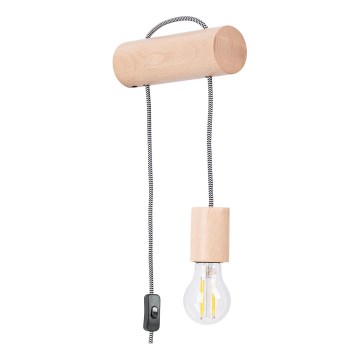 Λάμπα τοίχου NIMBI 1xE27/15W/230V οξιά