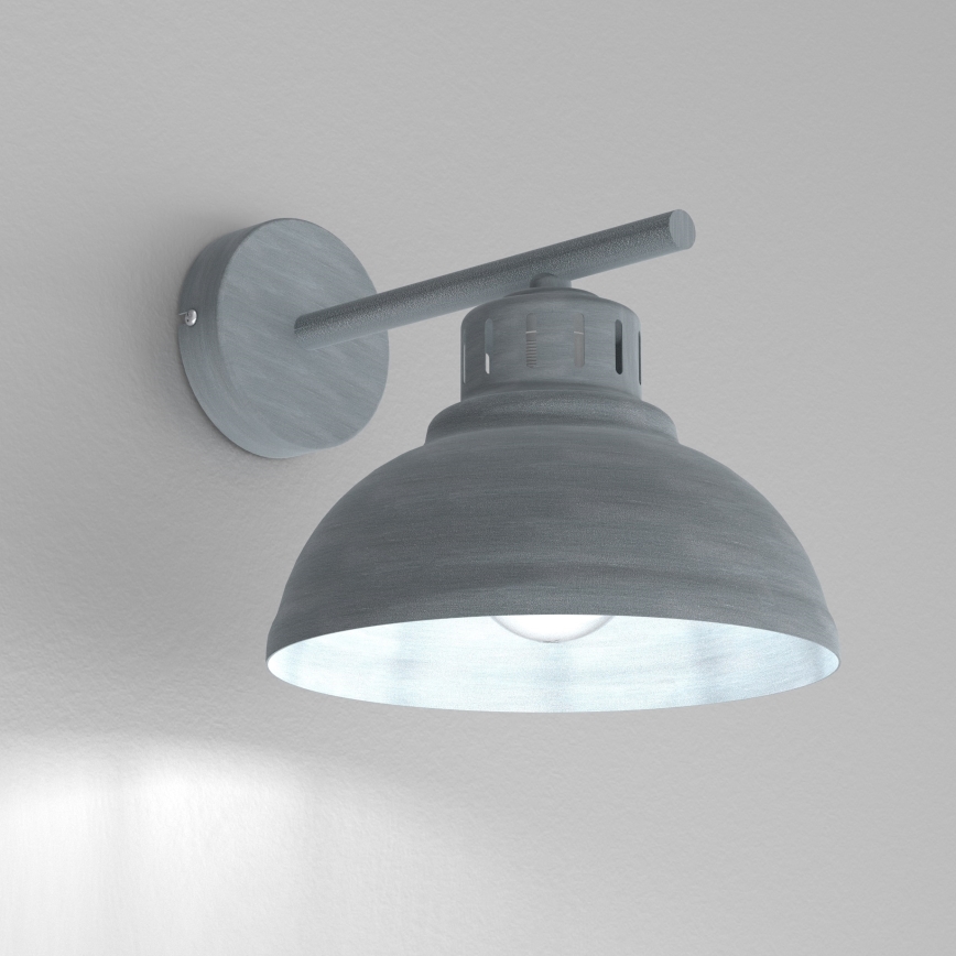 Λάμπα τοίχου SVEN 1xE27/15W/230V γκρι