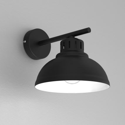 Λάμπα τοίχου SVEN 1xE27/15W/230V μαύρο