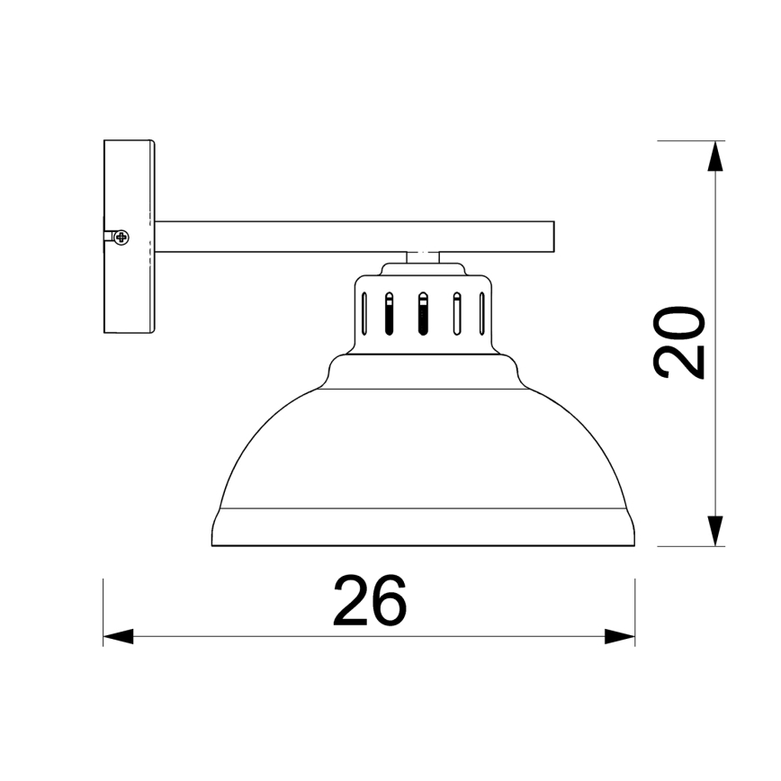 Λάμπα τοίχου SVEN 1xE27/15W/230V μαύρο/χρυσό