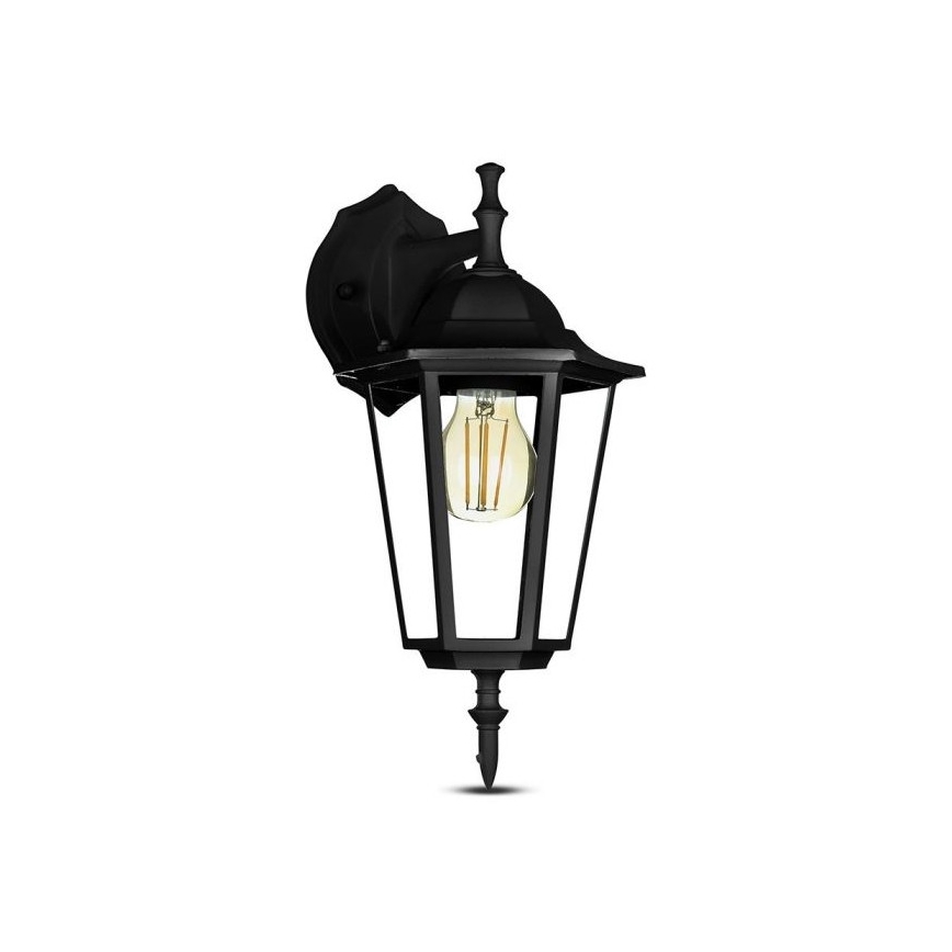 Λάμπα τοίχου εξωτερικού χώρου 1xE27/40W/230V IP44 μαύρο