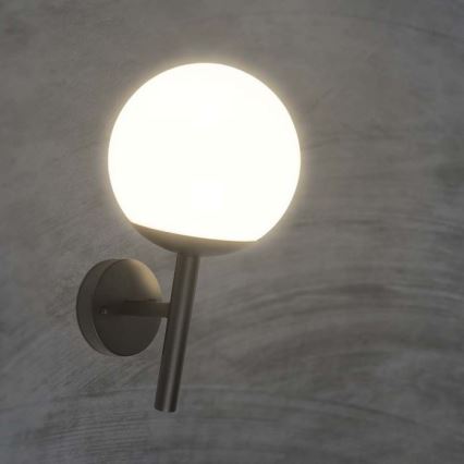 Λάμπα τοίχου εξωτερικού χώρου 1xE27/60W/230V IP44 μαύρο